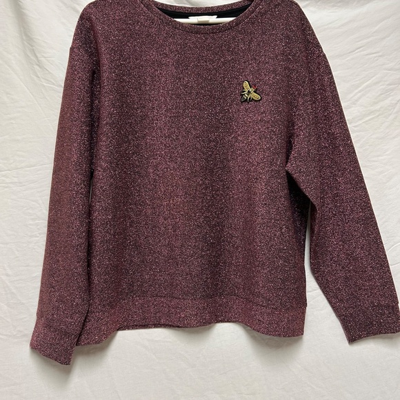 Pink Sparkly H&M Sweater with DragonFly Patch - Picture 1 of 6